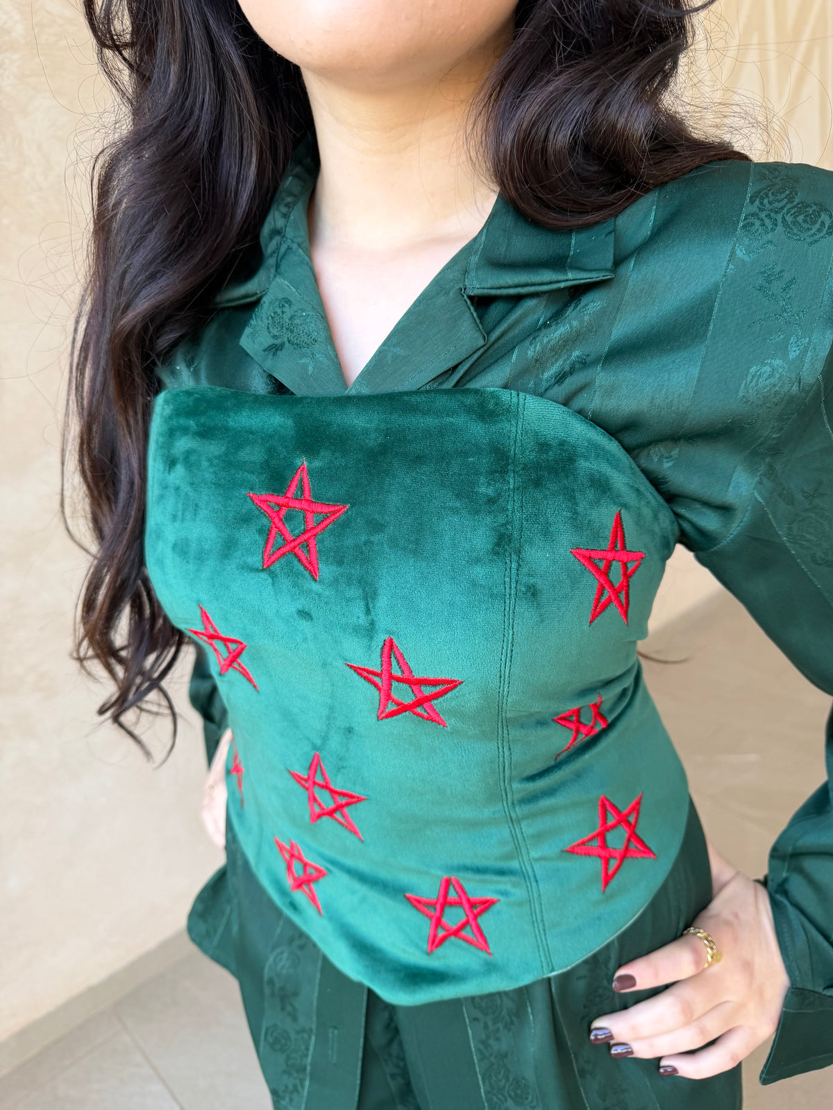 Morocco flag corset