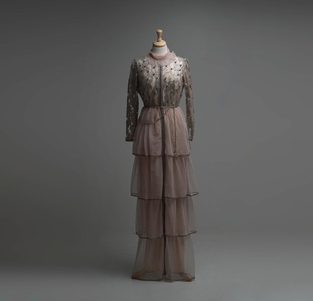 Beige tulle dress