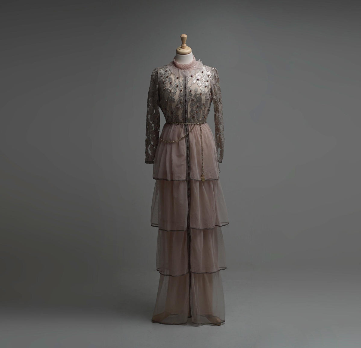 Beige tulle dress